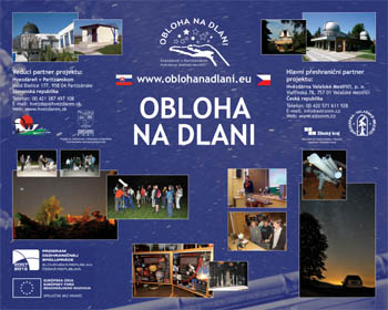 Informační banner projektu Obloha na dlani - česká verze