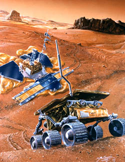 [10] Pathfinder a Sojourner na Marsu – kresba